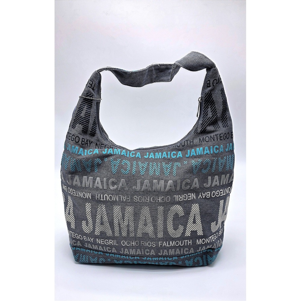 Robin Ruth Gray and Teal 'Jamaica' Pattern Shoulder Bag